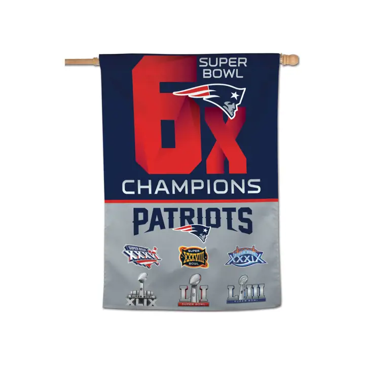 Nouveau-Mexique Patriots 6x Champion du SB 28"x48" Bannière verticale AS
