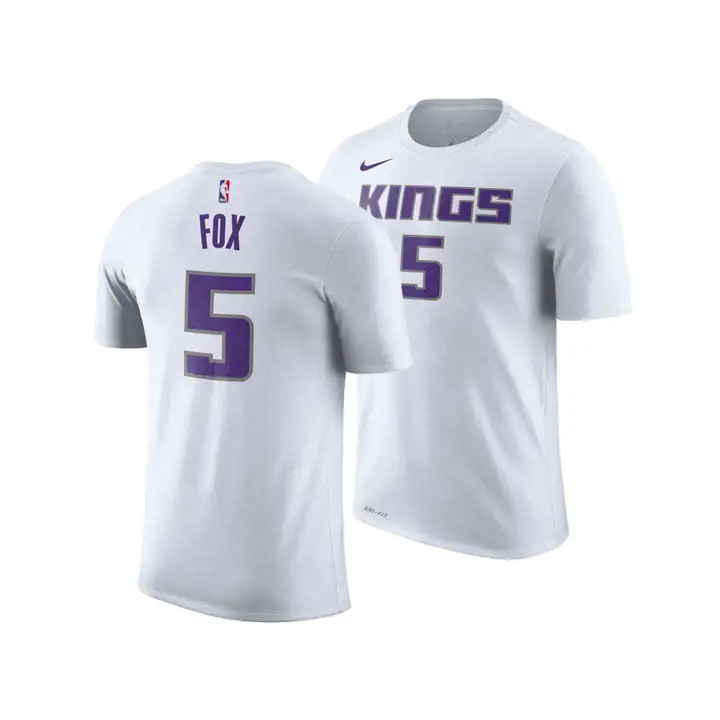 T-SHIRT JOUEUR NBA KINGS ASSOCIATION DeAaron Fox BLANC
