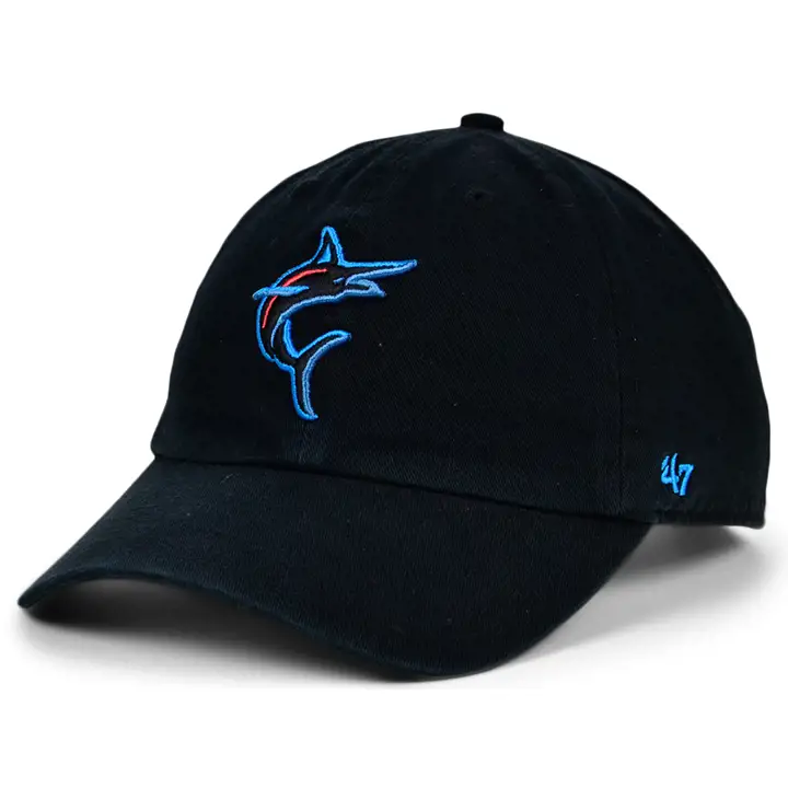 Casquette M Marlins MLB Core '47 Clean Up noire