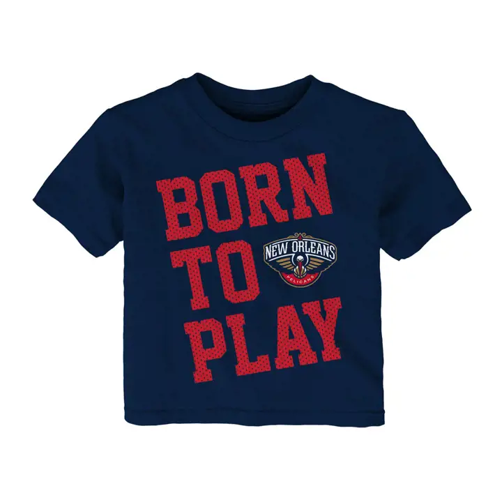 T-shirt bleu marine pour bébé avec logo de base NBA des Pélicans de la Nouvelle-Orléans