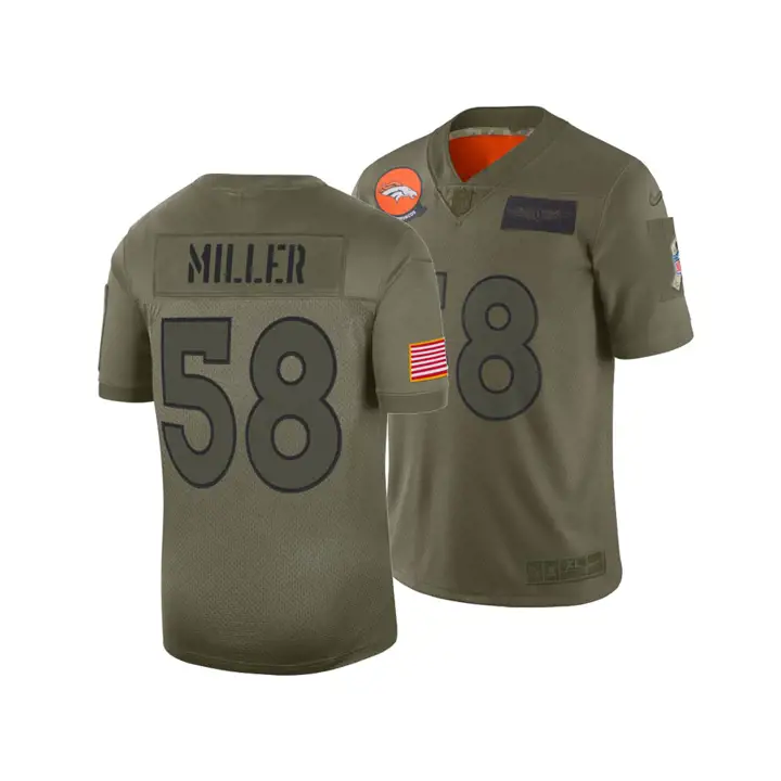 DENVER BRONCOS NFL Maillot Salute To Service 19 olv Von Mille