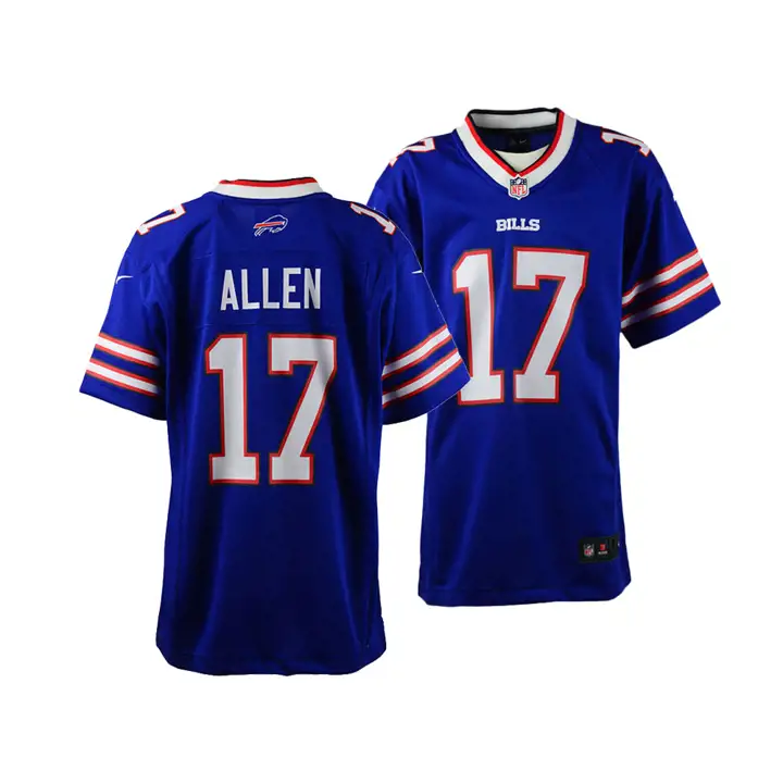 Maillot de match NFL pour jeune BILLS Josh Allen bleu