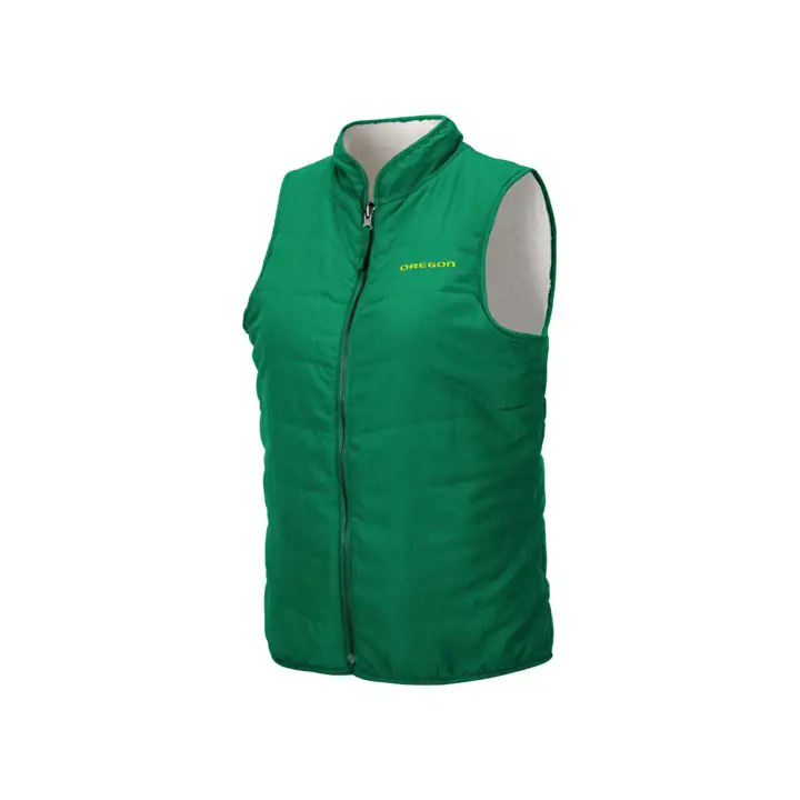 Gilet réversible Oregon Ducks NCAA pour femme Blatch 19 vert/crème