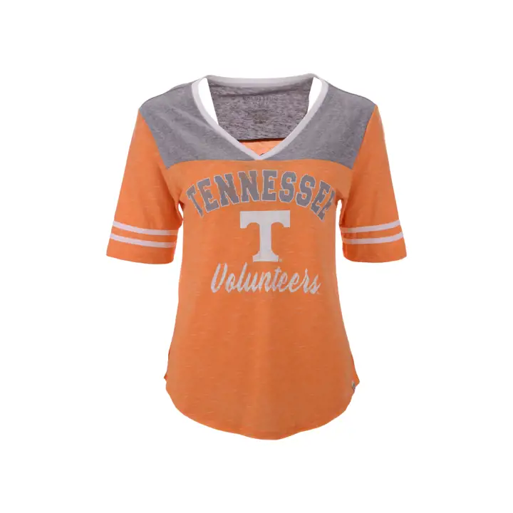 T-shirt Col V Femme NCAA Tennessee Volunteers Mr Big org/gr