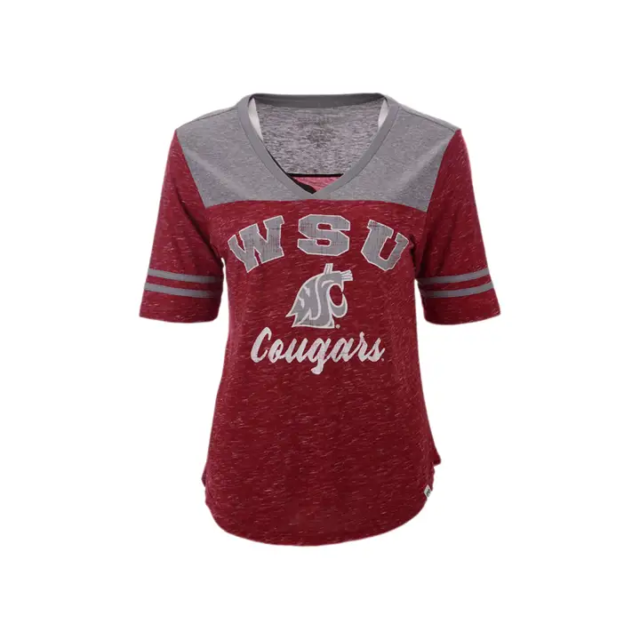 Washington State Cougars NCAA Femmes T-Shirt Col V Mr Big cr