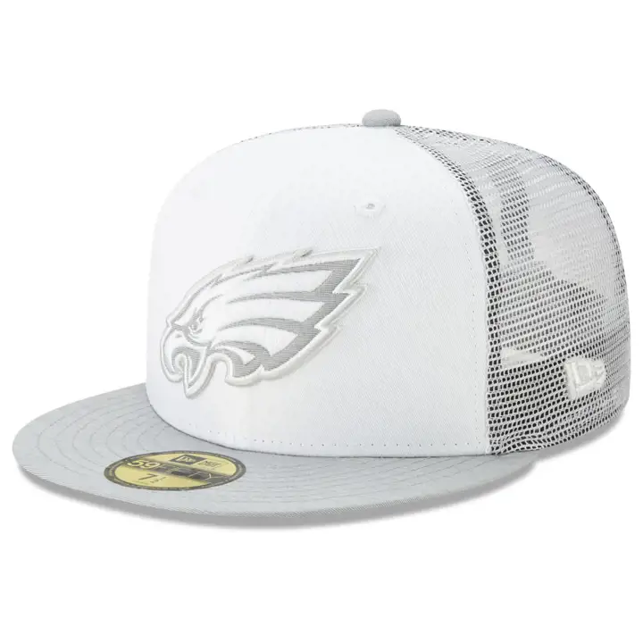 Philadelphia Eagles NFL White Cloud Meshback 59FIFTY BLC/GRI