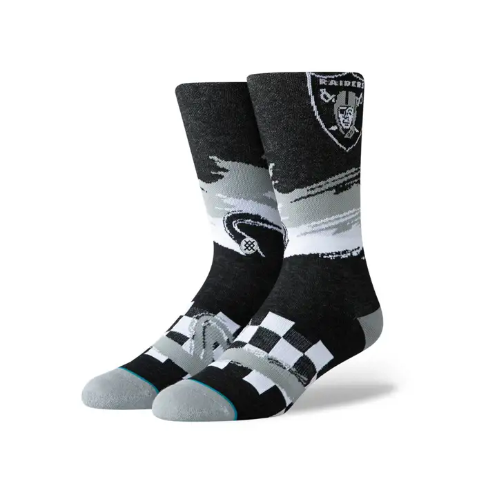 Chaussettes LV Raiders NFL Wave Racer noires/grises/blanches
