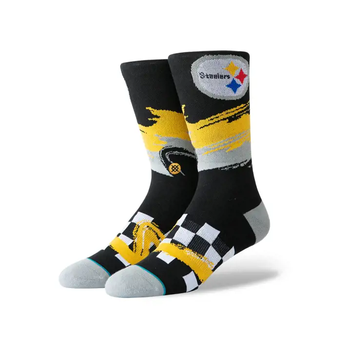 Chaussettes Pittsburgh Steelers NFL Wave Racer noir/or/gris