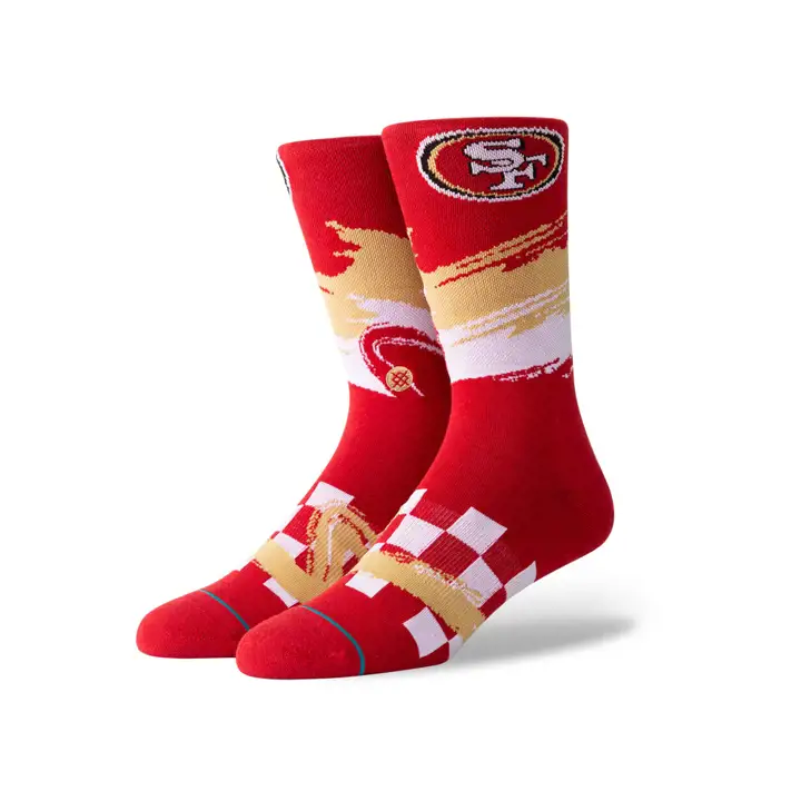 Chaussettes San Francisco 49ers NFL Wave Racer Rouge/gris/blanc