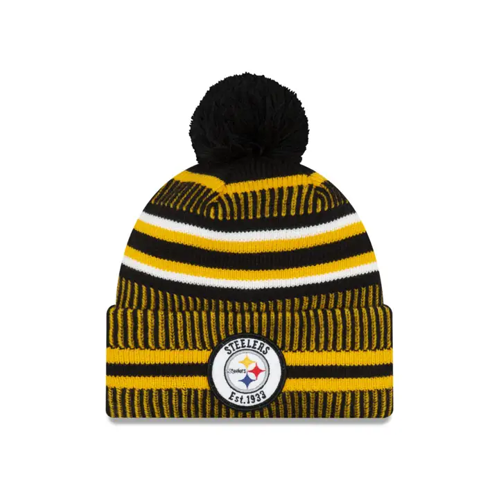Pittsburgh Steelers 19 NFL HM Bonnet en maille Sport NOIR/JAUNE/BLANC