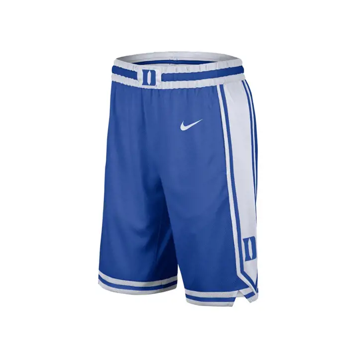Short de basket-ball Duke Blue Devils NCAA Replica Road rbl/wht