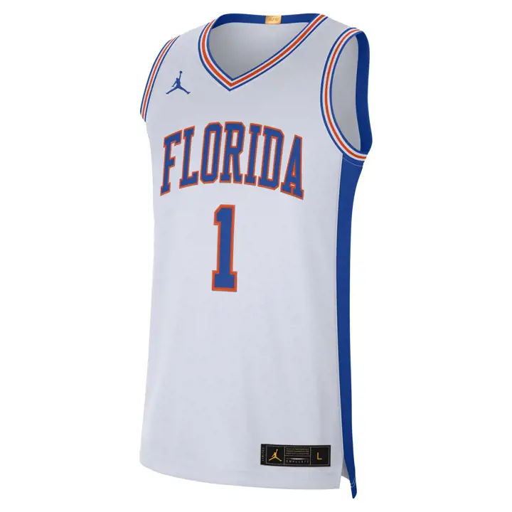 Florida Gators NCAA Maillot Rétro de Basketball en Édition Limitée BLA/RBL
