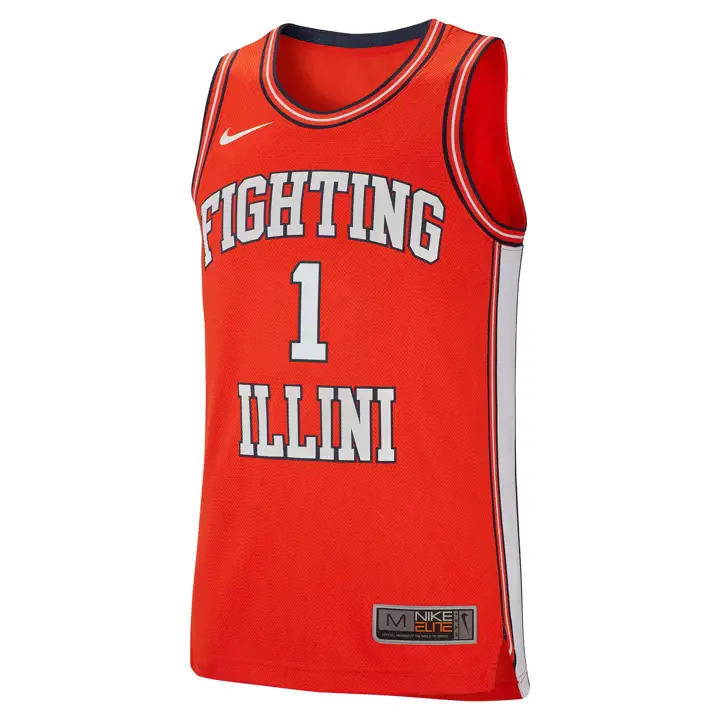 Maillot rétro de basket-ball réplique NCAA Illinois Fighting Illini