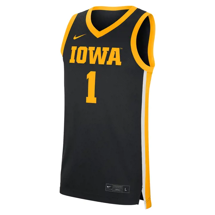 Maillot de basket-ball de route replica Iowa Hawkeyes NCAA blk/gl