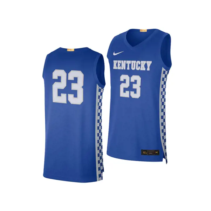 Maillot de basket Kentucky Wildcats NCAA en édition limitée – Extérieur (bleu roi/blanc)
