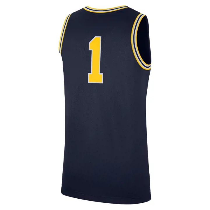 Maillot de basket-ball réplique NCAA Michigan Wolverines - Extérieur - Marine