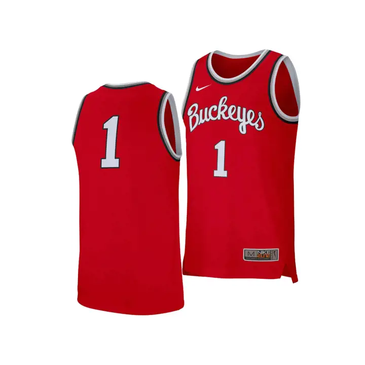 Maillot de basket rétro Ohio State Buckeyes NCAA réplique rouge