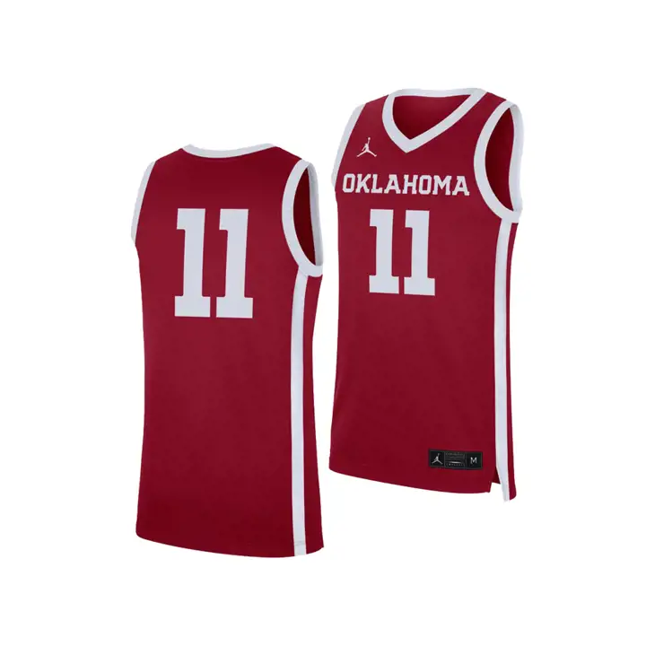 Maillot de basket replica NCAA Oklahoma Sooners (extérieur) carmin/blanc