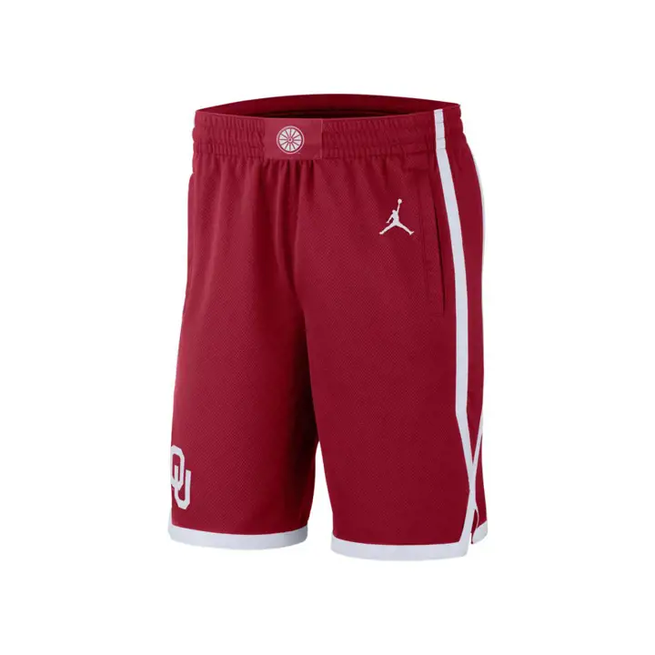 Short de basketball Oklahoma Sooners NCAA Réplique Extérieur cramoisi/blanc