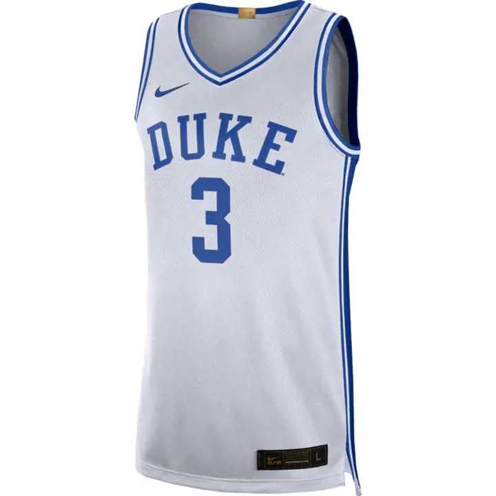 Maillot de basket domicile Duke Blue Devils NCAA édition limitée blanc/bleu royal