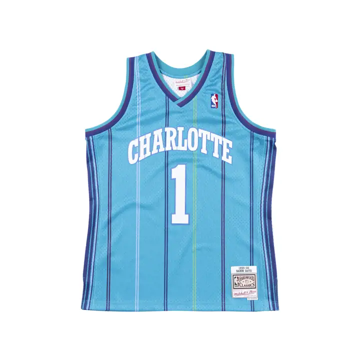 Maillot Swingman NBA M&N Charlotte Hornets Baron Davis Sarcelle