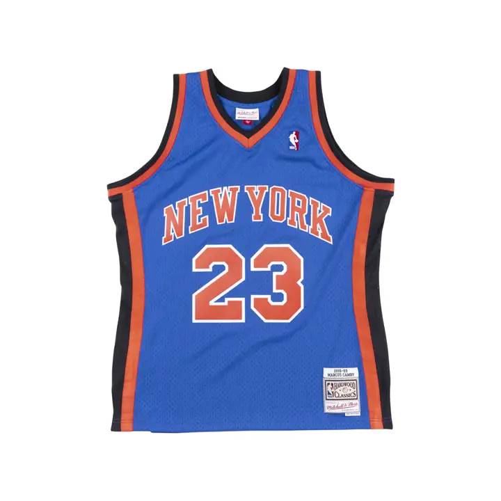 Maillot Swingman NBA M&N New York Knicks Marcus Camby bleu/or