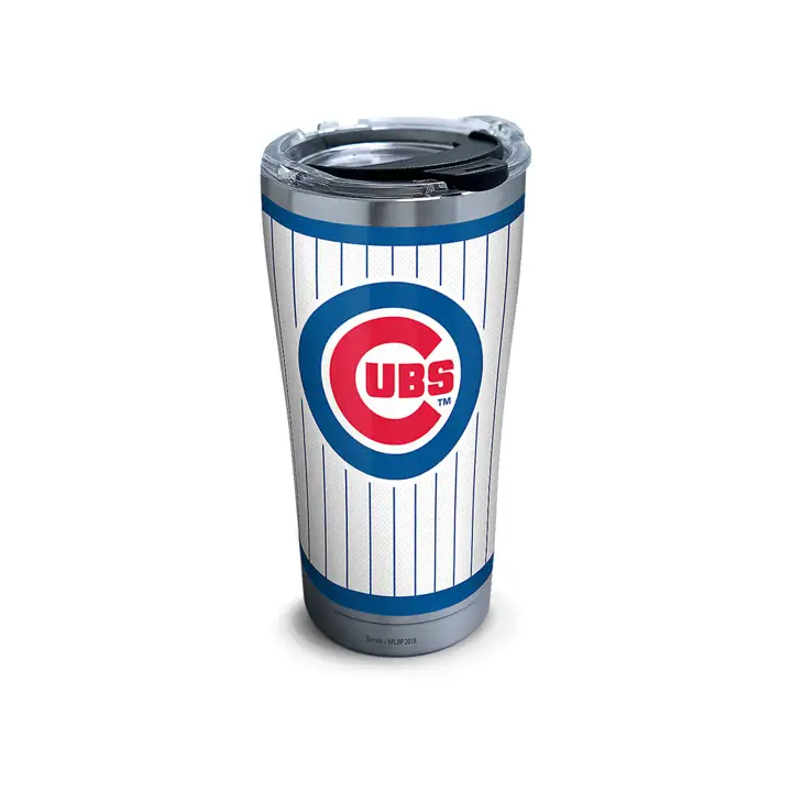 Gobelet en acier inoxydable Chicago Cubs 20 oz MLB, rayures blanches/bleues/s