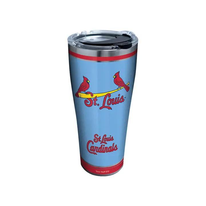 St. Louis Cardinals Gobelet de 887 ml en acier inoxydable de la MLB (noir/rouge/argent)