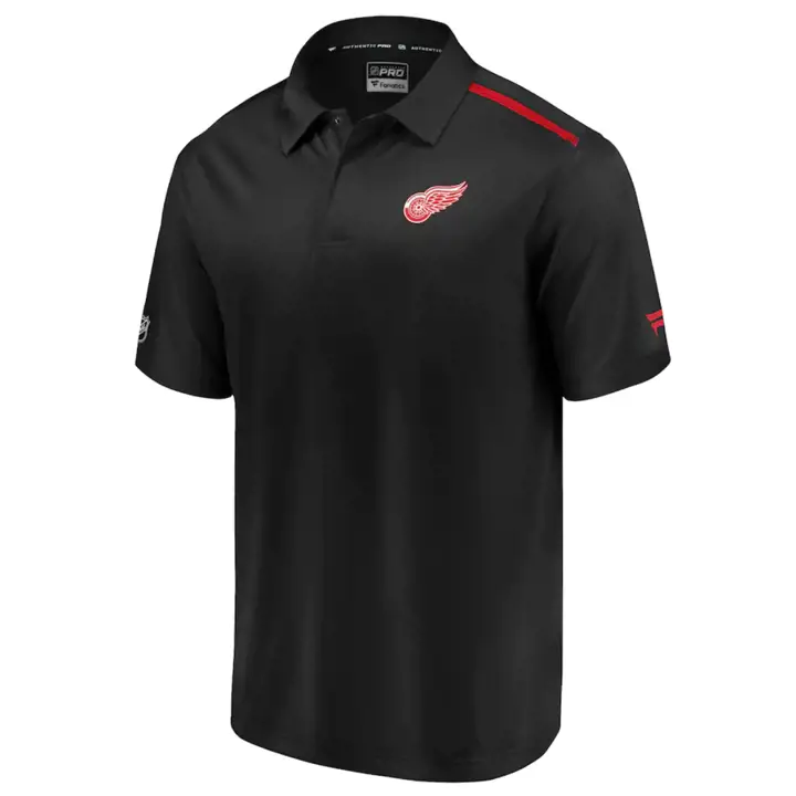 Polo Detroit Redwings NHL Authentic Pro Rinkside Noir