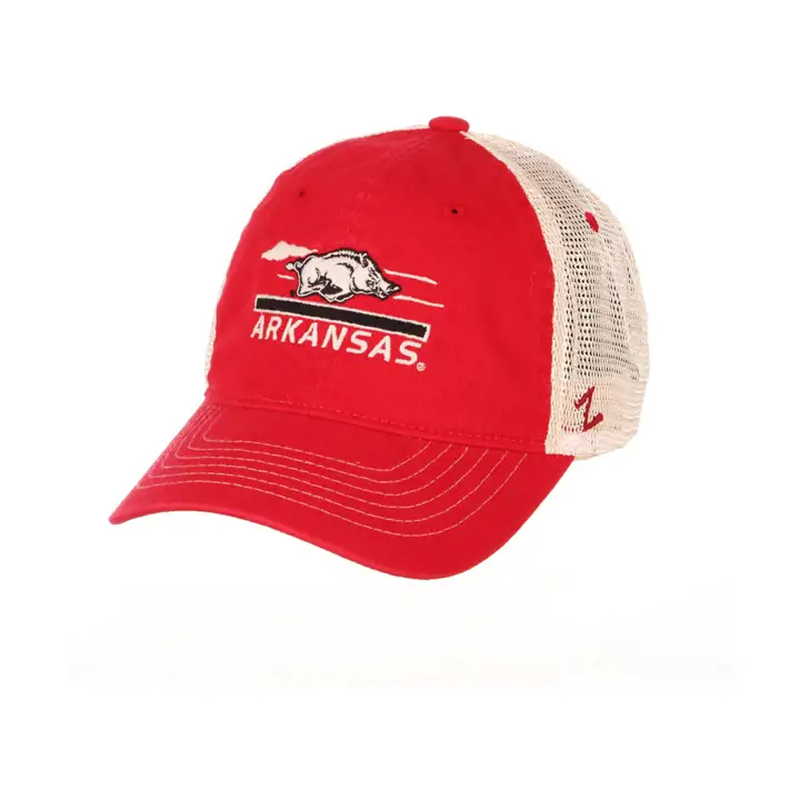 Arkansas Razorbacks NCAA Destination Mesh Adj mar/stone