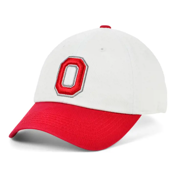 Sweat-shirt Ohio State Buckeyes NCAA col rond 2T Ajusté BLANC/ROUGE