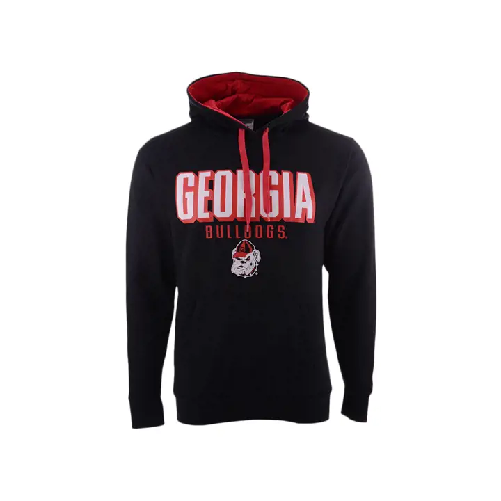 Sweat à capuche noir Georgia NCAA Big Logo
