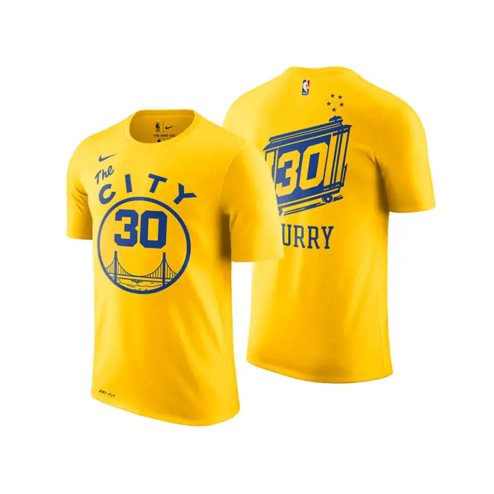 T-shirt NBA HWC G/G Warriors 19 Stephen Curry jaune