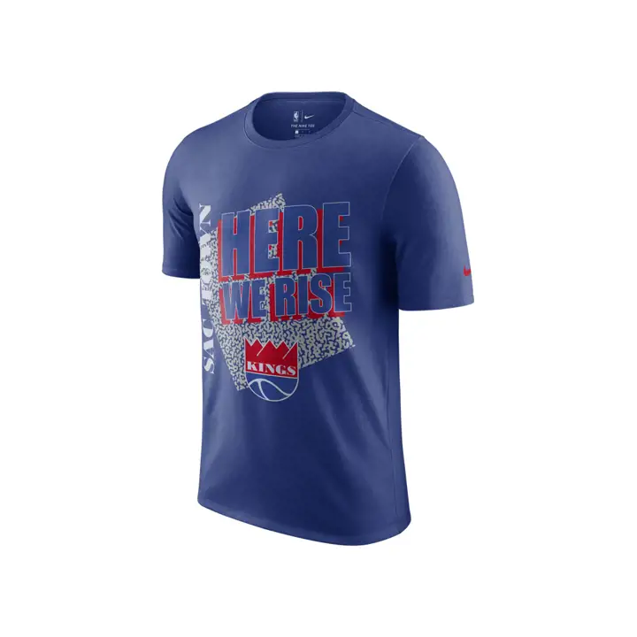T-shirt Slogan NBA HWC Sacramento Kings 19 Bleu