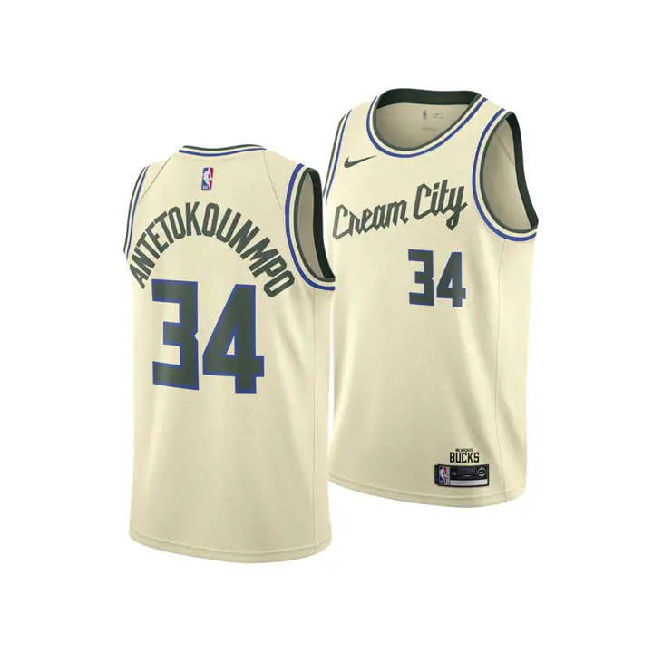 MAILLOT SWINGMAN NBA City Edition 19 Crème GIANNIS ANTETOKOUNMPO