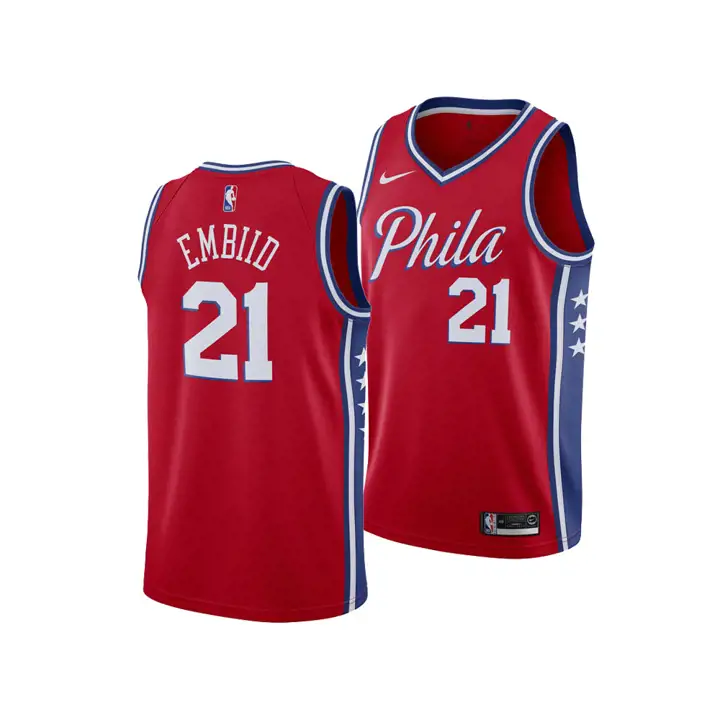 MAILLOT NBA SWINGMAN ROUGE JOEL EMBIID