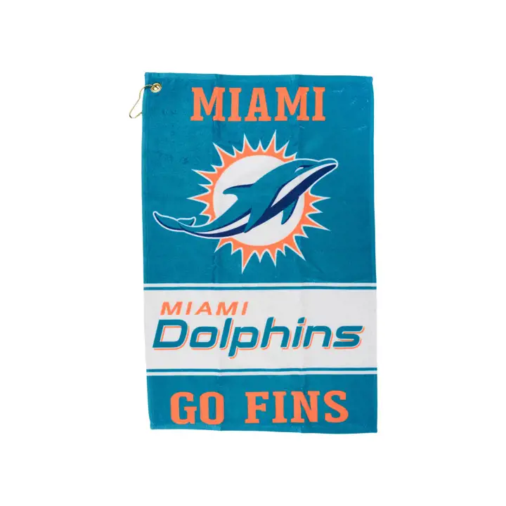 Serviette de sport blanche Miami Dolphins