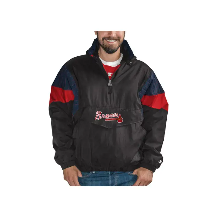 Atlanta Braves MLB Starter Pullover (noir)