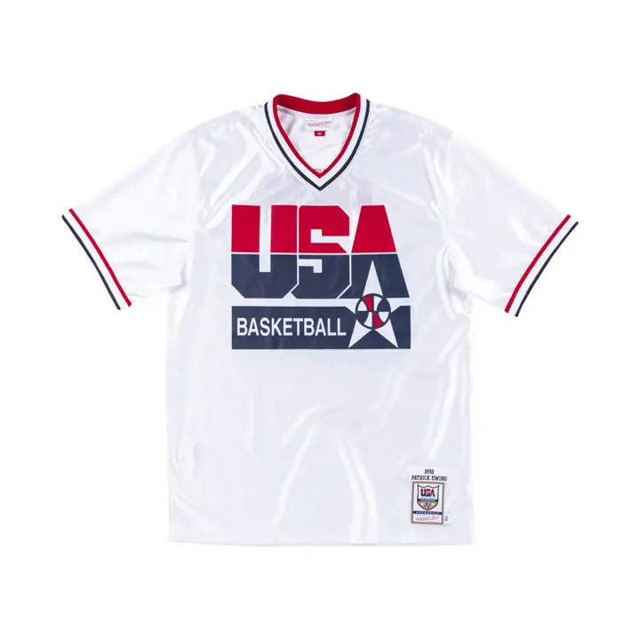 Maillot de tir authentique MN Basketball USA blanc Patrick Ewing