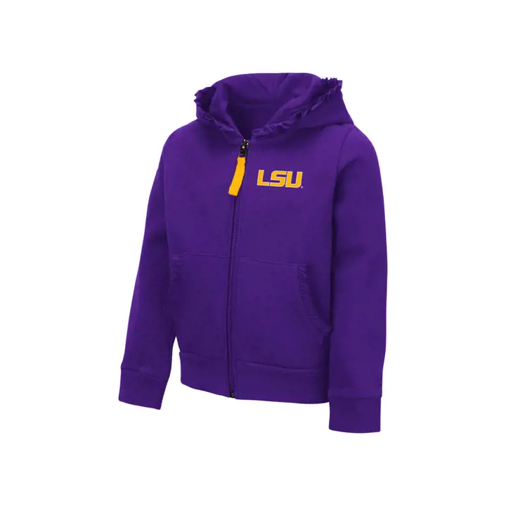 Chandail molletonné à capuchon entièrement zippé L.S.U. NCAA pour bambin fille 19 pur
