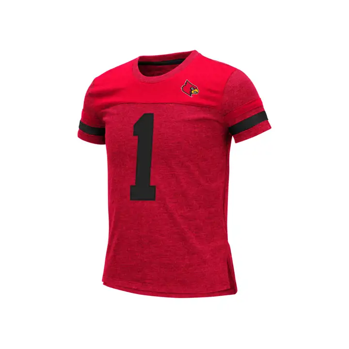 T-shirt pour filles Louisville Cardinals NCAA en vison 19 ans rouge/noir