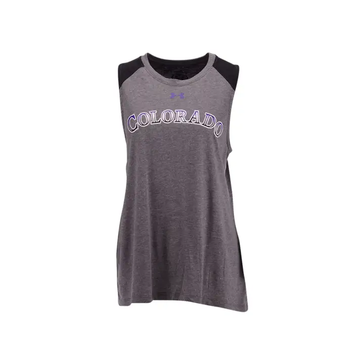 Débardeur ample femme MLB UA Colorado Rockies gris