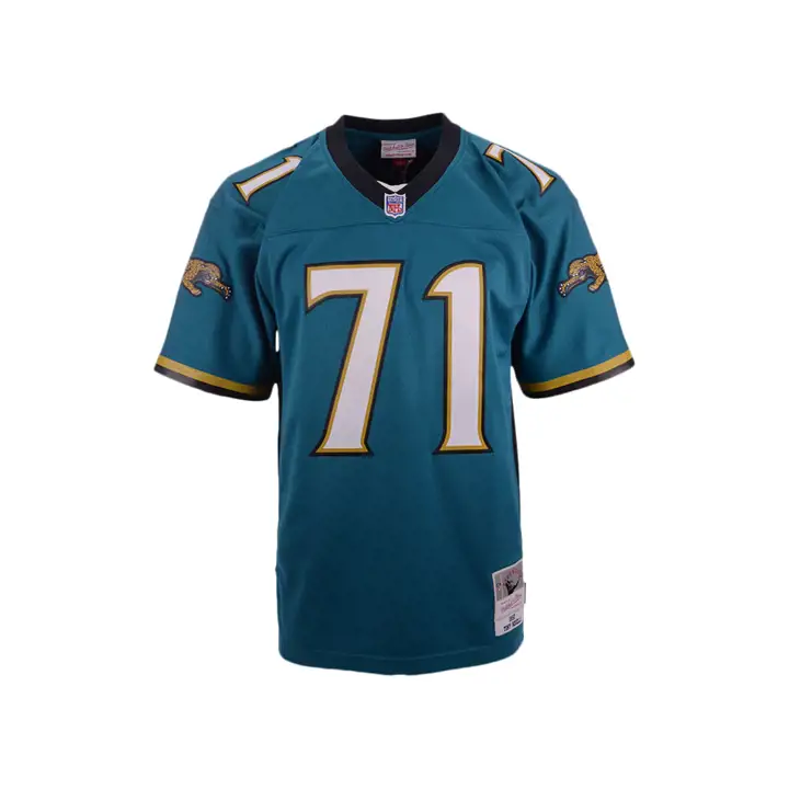 JAGUARS NFL M&N Maillot Rétro Réplique Tony Boselli sarcelle