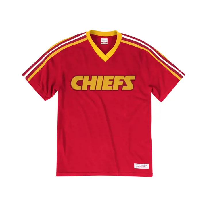 T-shirt col en V NFL Overtime Win 19 Kansas City Chiefs Rouge/jaune