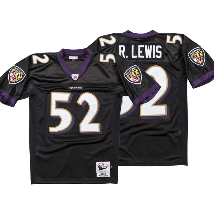 NFL M&N Maillot Réplique Rétro Baltimore Ravens noir Ray Le