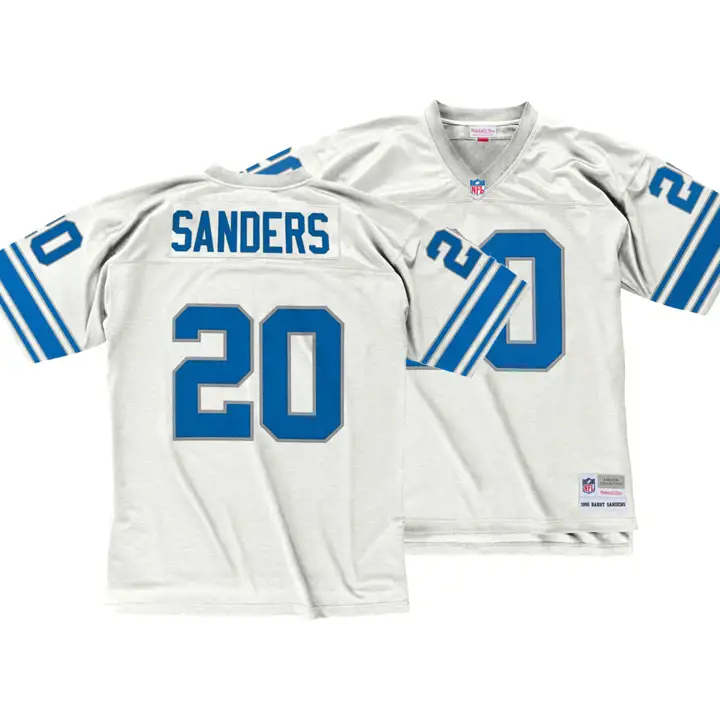 Maillot NFL M&N Replica Throwback Detroit Lions B. Sanders blc