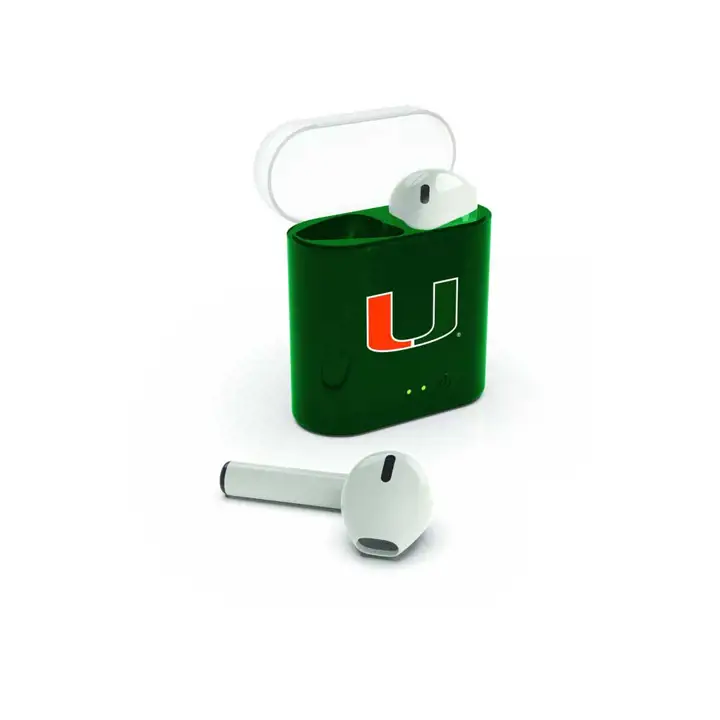 Écouteurs sans fil Miami Hurricanes b/n