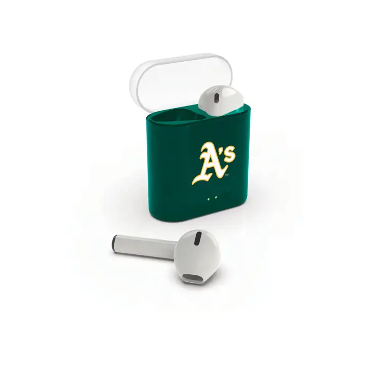 Écouteurs sans fil Oakland Athletics blc/vrt