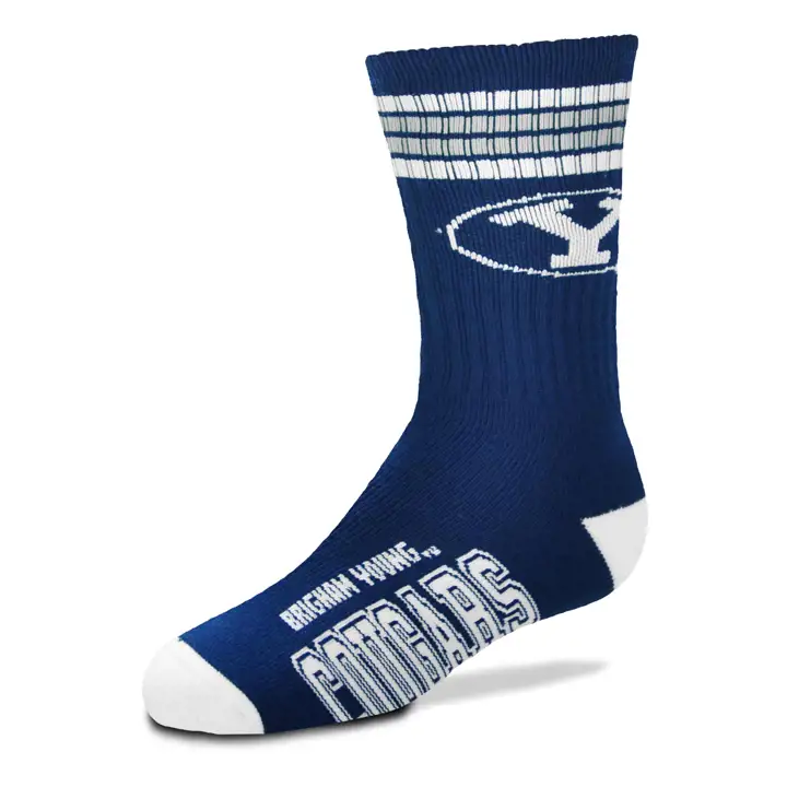 YTH 4 Stripe Deuce Crew BYU Cougars bleu marine