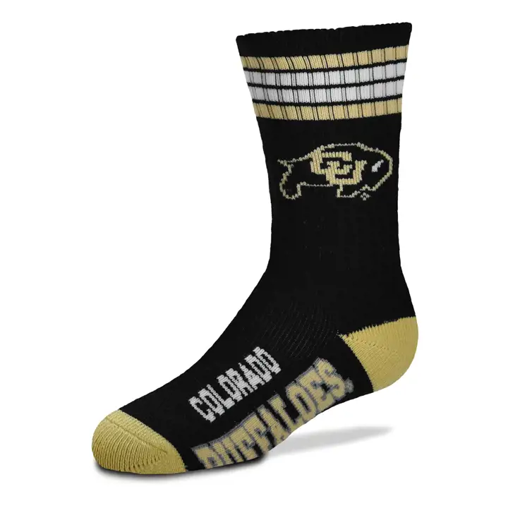 Casquette Deuce Crew Colorado Buffaloes noire 4 rayures pour jeunes